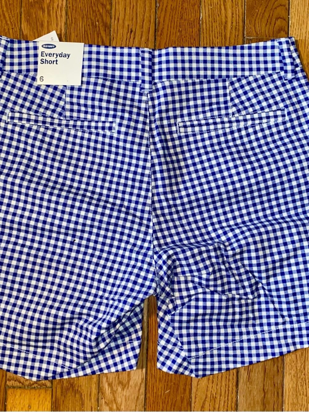 Old Navy Blue & White Gingham Shorts size 6